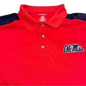 PROLINE Ole Miss Rebels red polo men’s size large from rebel rags